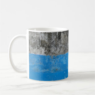 Abstraktes Blau-Weiß-Bild Kaffeetasse