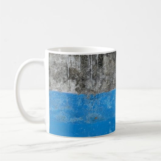 Abstraktes Blau-Weiß-Bild Kaffeetasse (Links)