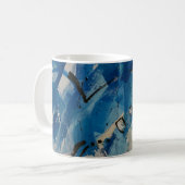 Abstraktes Blau-Weiß-Bild Kaffeetasse (Vorderseite Links)