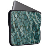 Abstraktes Blau-Weiß-Bild Laptopschutzhülle (Vorne Rechts)
