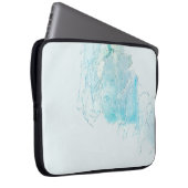 Abstraktes Blau-Weiß-Bild Laptopschutzhülle (Vorne Rechts)