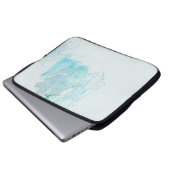 Abstraktes Blau-Weiß-Bild Laptopschutzhülle (Vorne Knopf)