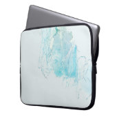 Abstraktes Blau-Weiß-Bild Laptopschutzhülle (Vorderseite Links)