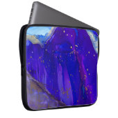 Abstraktes Blau-Weiß-Bild Laptopschutzhülle (Vorne Rechts)