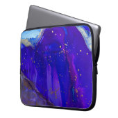 Abstraktes Blau-Weiß-Bild Laptopschutzhülle (Vorderseite Links)