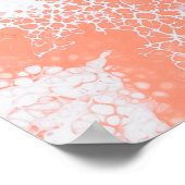 Abstraktes Blau-Weiß-Bild Poster (Ecke)