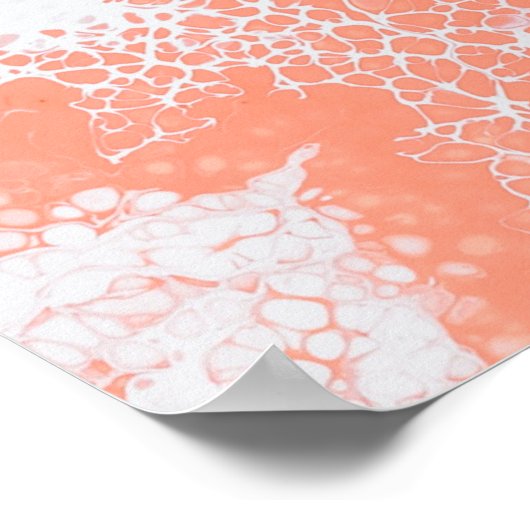 Abstraktes Blau-Weiß-Bild Poster (Ecke)