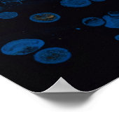 Abstraktes Blau-Weiß-Bild Poster (Ecke)