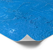Abstraktes Blau-Weiß-Bild Poster (Ecke)