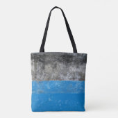 Abstraktes Blau-Weiß-Bild Tasche (Rückseite)