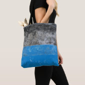 Abstraktes Blau-Weiß-Bild Tasche (Von Nahem)