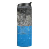 Abstraktes Blau-Weiß-Bild Thermosbecher (Nach links gedreht)
