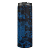 Abstraktes Blau-Weiß-Bild Thermosbecher (Rückseite)