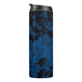 Abstraktes Blau-Weiß-Bild Thermosbecher (Nach rechts gedreht)