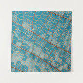 Abstraktes Blau-Weiß-Bild Wandteppich (Vorderseite (Horizontal))