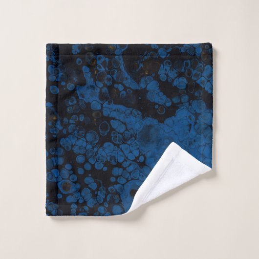 Abstraktes Blau-Weiß-Bild Waschlappen (Waschlappen)