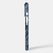 Abstraktes blau-weißes Muster Case-Mate iPhone Hülle (Rückseite / Links)