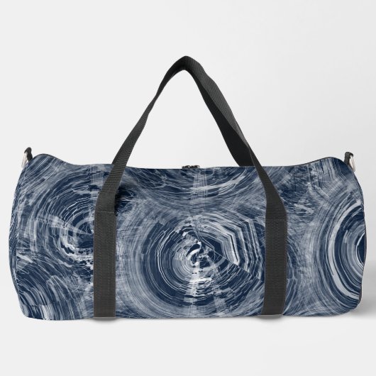 Abstraktes blau-weißes Muster Duffle Bag (Vorderseite)