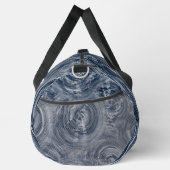 Abstraktes blau-weißes Muster Duffle Bag (Rechts)