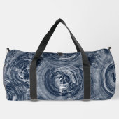 Abstraktes blau-weißes Muster Duffle Bag (Rückseite)