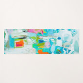 Abstraktes Blau Yogamatte (Vorderseite (Horizontal))