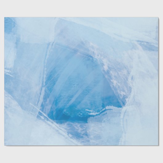 abstraktes Blaueis Geschenkpapier (Flach)