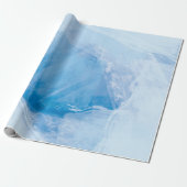 abstraktes Blaueis Geschenkpapier (Ungerollt)