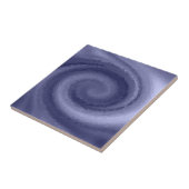 Abstraktes, blauer violettes Veilchenschiff Modern Fliese (Seite)