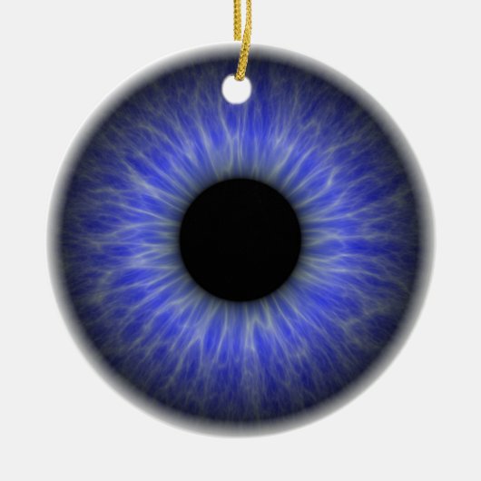 abstraktes blaues Auge Keramikornament (Vorne)