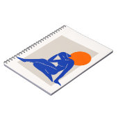Abstraktes blaues Bild Notizblock (Linke Seite)