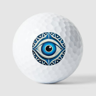 Abstraktes Blaues Böse Golfball