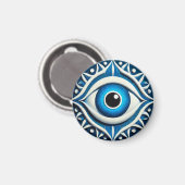 Abstraktes Blaues Böse Magnet (Vorderseite/Rückseite)