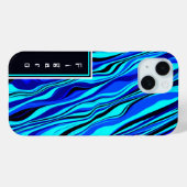 Abstraktes blaues Case-Mate-iPhone Case-Mate iPhone Hülle (Rückseite (Horizontal))