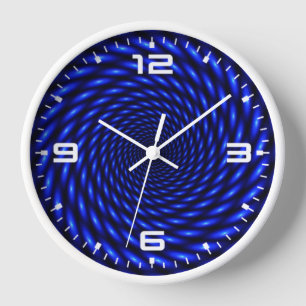 Abstraktes blaues Circle Design Uhr