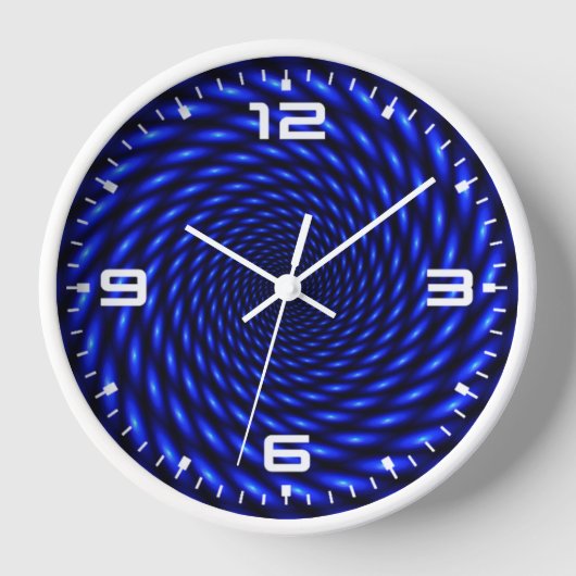 Abstraktes blaues Circle Design Uhr (Vorderseite)
