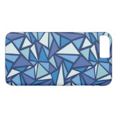 Abstraktes blaues Eis Crsytal Muster Case-Mate iPhone Hülle (Rückseite (Horizontal))