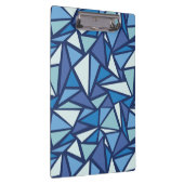 Abstraktes blaues Eis Crsytal Muster Klemmbrett (Rechts)