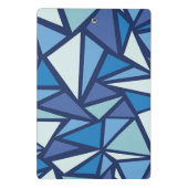 Abstraktes blaues Eis Crsytal Muster Mini Klemmbrett (Rückseite)