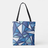 Abstraktes blaues Eis Crsytal Muster Tasche (Rückseite)