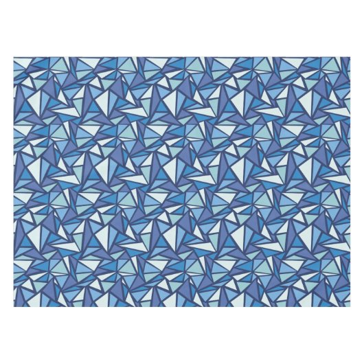 Abstraktes blaues Eis Crsytal Muster Tischdecke (Vorderseite (Horizontal))