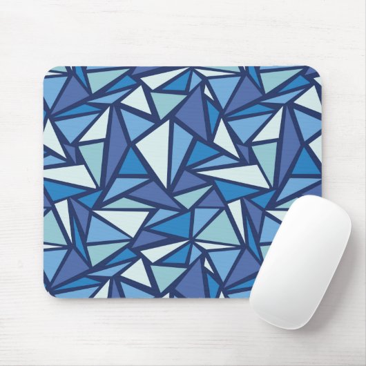 Abstraktes Blaues Eiskristall Mousepad (Mit Mouse)