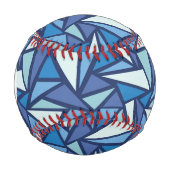Abstraktes blaues Eiskristall-Muster Baseball (Vorderseite)