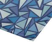 Abstraktes Blaues Eiskristall Schneidebrett (Ecke)