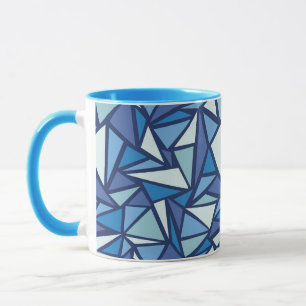 Abstraktes Blaues Eiskristall Tasse