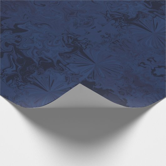 Abstraktes blaues Fantasy-Packpapier Geschenkpapier (Ecke)