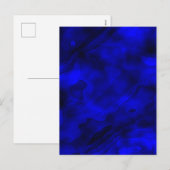 Abstraktes blaues Farbe Feiertagspostkarte (Vorne/Hinten)
