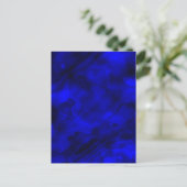 Abstraktes blaues Farbe Postkarte (Stehend Vorderseite)