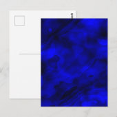 Abstraktes blaues Farbe Postkarte (Vorne/Hinten)