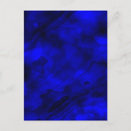 Abstraktes blaues Farbe Postkarte (Vorderseite)