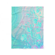 Abstraktes blaues Fleece-Decke